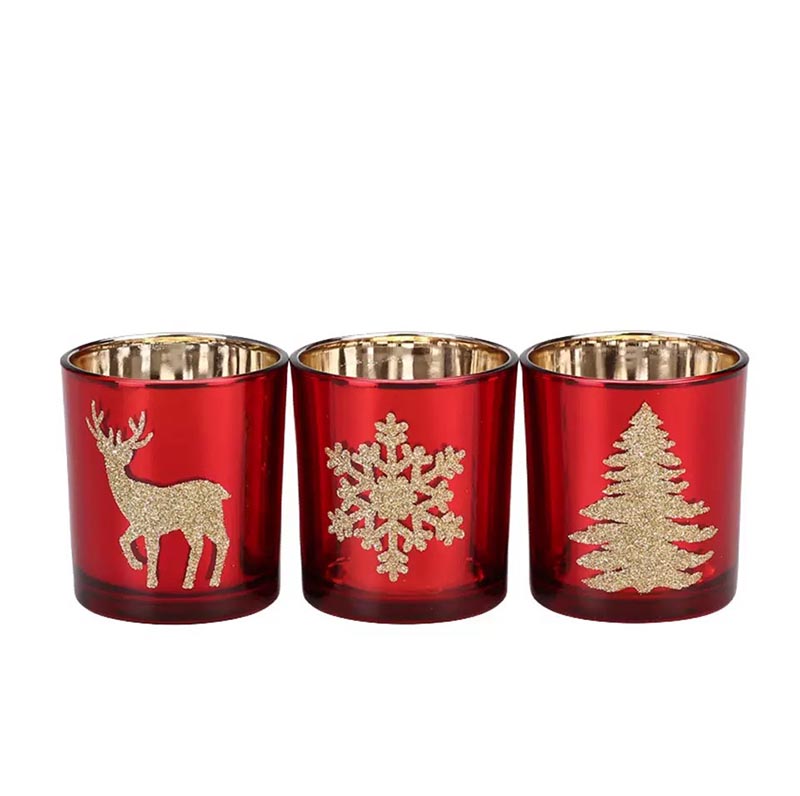 Electroplating Glass Vessels with Engraved Deer Tree Snow for Christmas