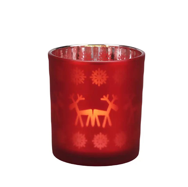 Electroplating Glass Vessels with Engraved Deer Tree Snow for Christmas