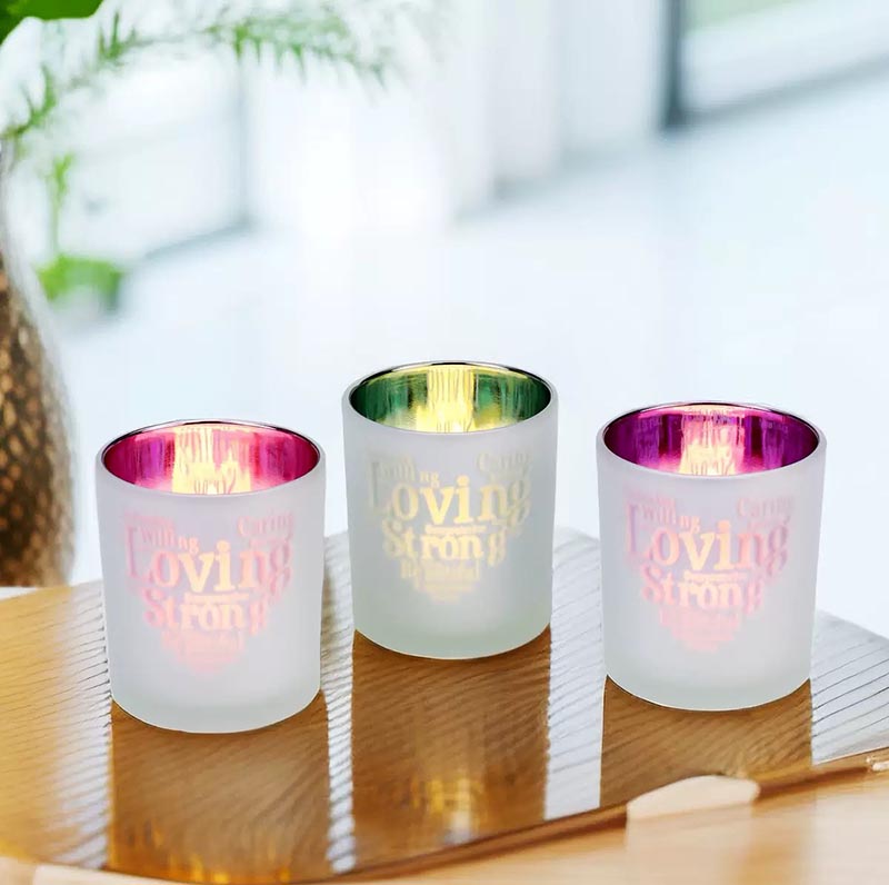 Electroplating Valentine's Day Votive Glass Jars for Candle Making