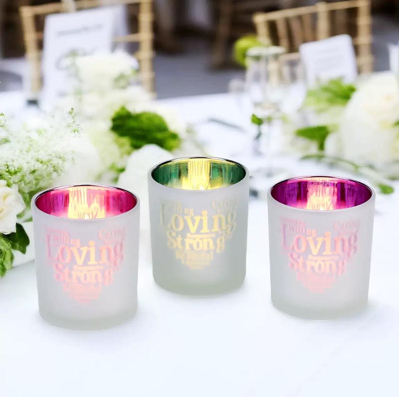 Electroplating Valentine's Day Votive Glass Jars for Candle Making