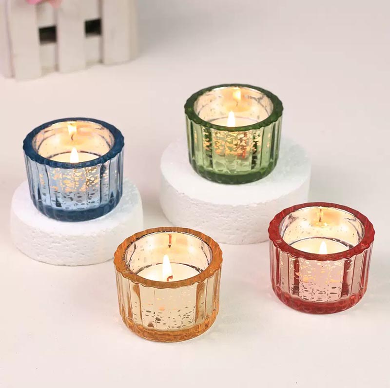 Customized Electroplating Glass Vessels for Tealight Candles