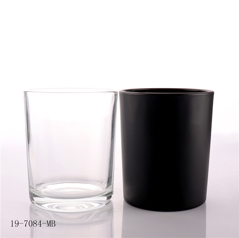 Matt Black Candle Glass Jar