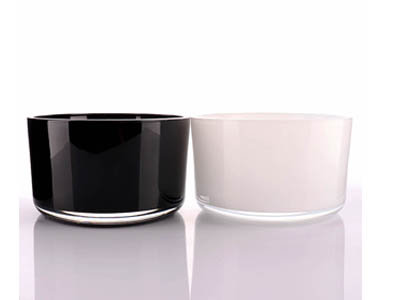 White and Black Candle Jars