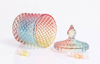 BOYE Luxury Colorful Rainbow Candle Glass Jars
