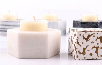 Marble Tea Light Candle Holder 