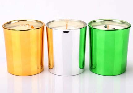 Metallic Colored Luxury Scented Candle Glass Jars