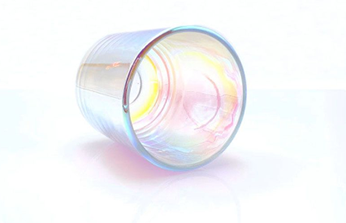 10oz Luxury Iridescent Arc Bottom Glass Candle Jar