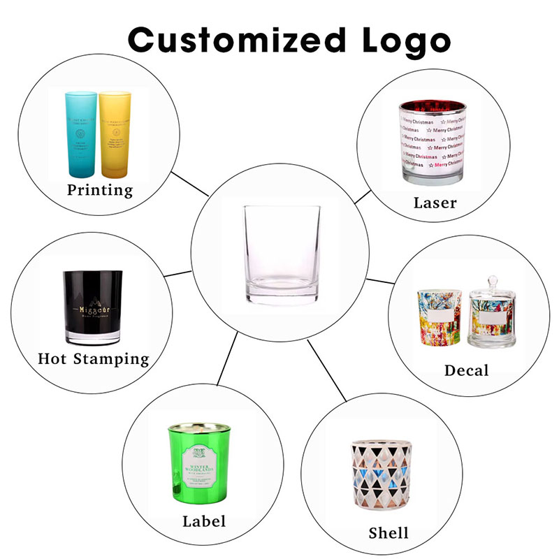 7oz Unique Shaped Luxury White Glass Candle Jars For Candle Making