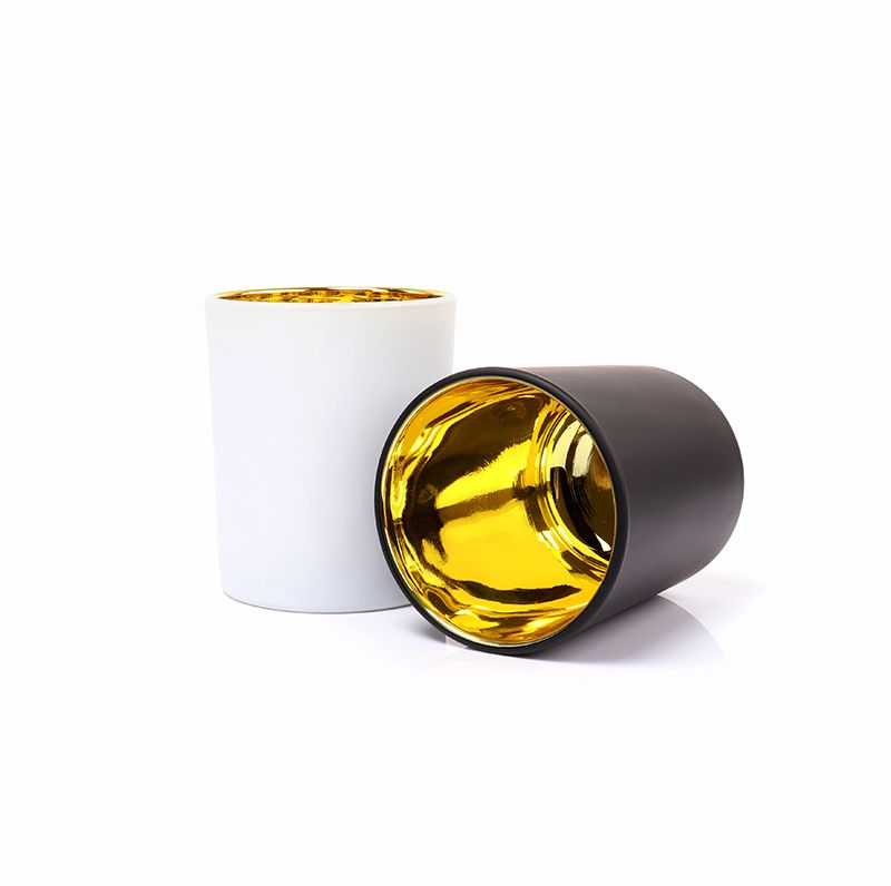 Luxury Gold Black Empty Glass Candle Jars In Bulk