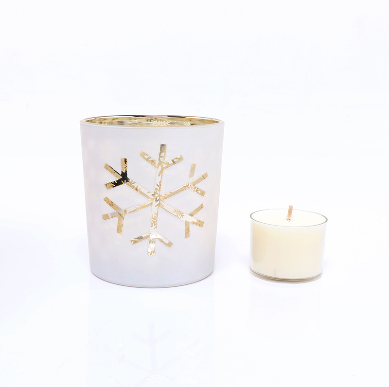 BOYE Luxury Christmas Snowflake Candle Glass Jar Wholesale