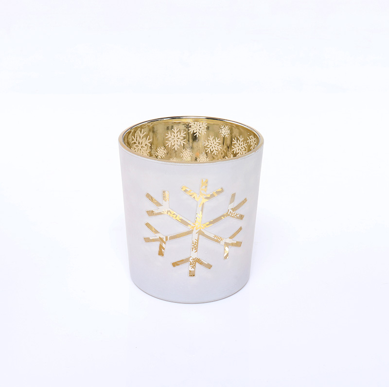 BOYE Luxury Christmas Snowflake Candle Glass Jar Wholesale