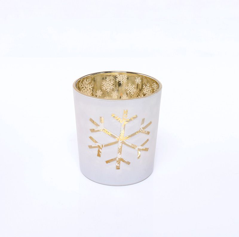 BOYE Luxury Christmas Snowflake Candle Glass Jar Wholesale