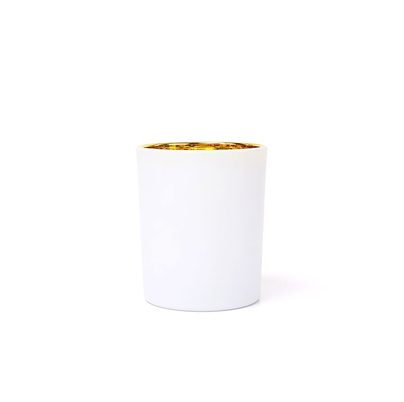 Luxury Gold Electroplating Empty Candle Glass Jars With Wood Lid For Making Candles