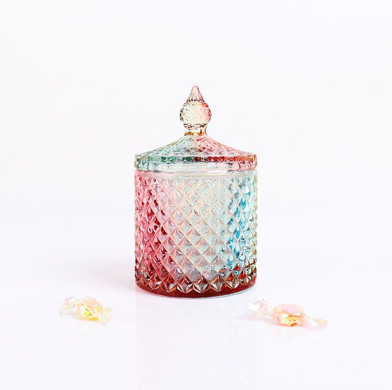BOYE Luxury Colorful Rainbow Iridescent Pineapple Candle Glass Jars ...