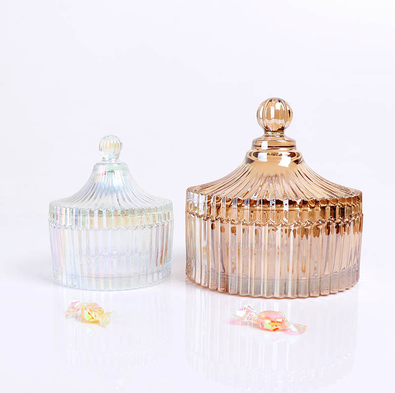 BOYE Luxury Light Iridescent Mongolian Yurt Large Scented Candle Glass Jars