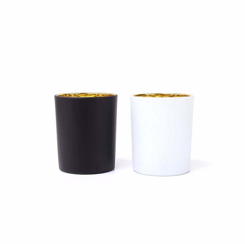 Luxury Gold Black Empty Glass Candle Jars In Bulk