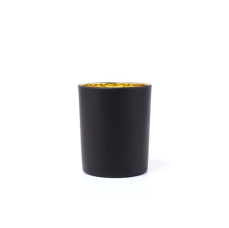 Luxury Gold Black Empty Glass Candle Jars In Bulk