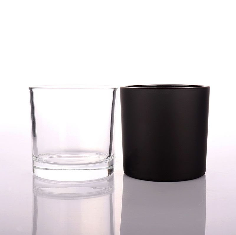 Matt Black Glass Jar for Candle Making