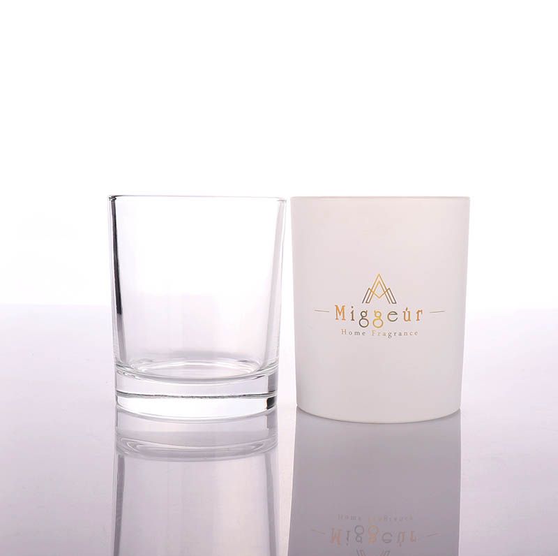 Personalized Matt White Candle Glass Jar