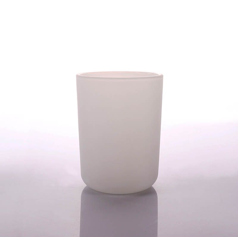 Luxury Frosted Glass Candle Jar With Wooden Lid