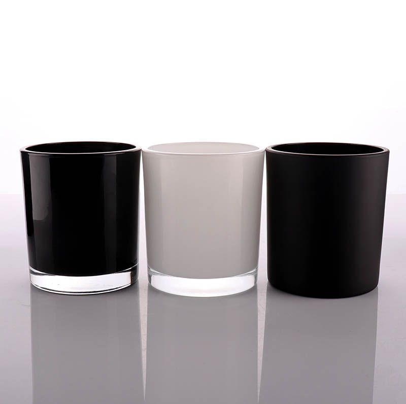 Luxury Black Glass Container For Candle Making In Bulk