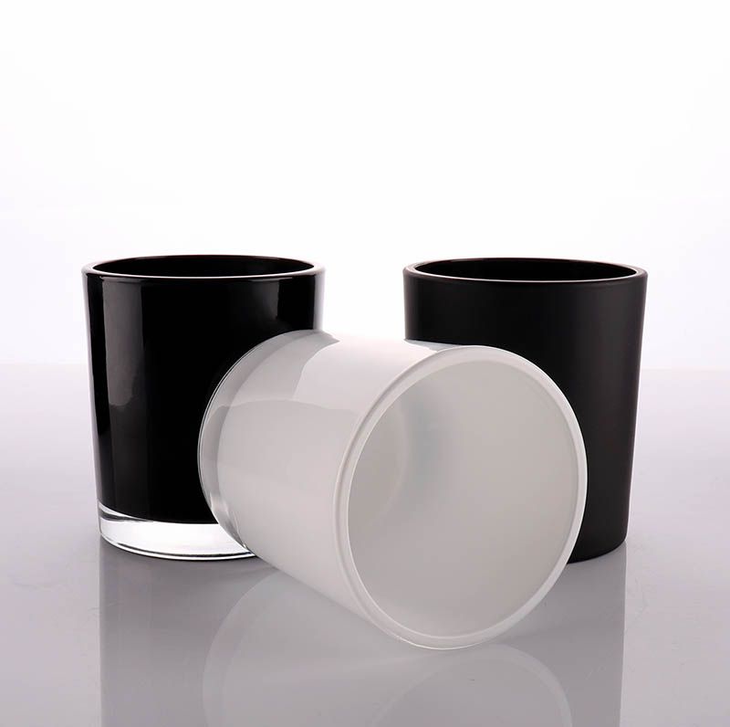 Luxury Black Glass Container For Candle Making In Bulk