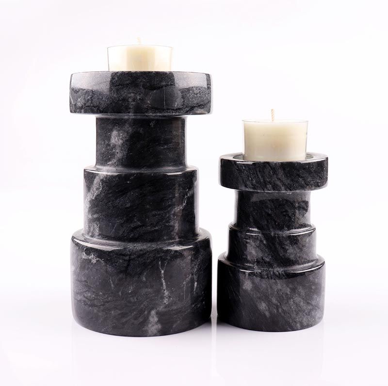 Luxury Black Marble Candle Holder Manufactory