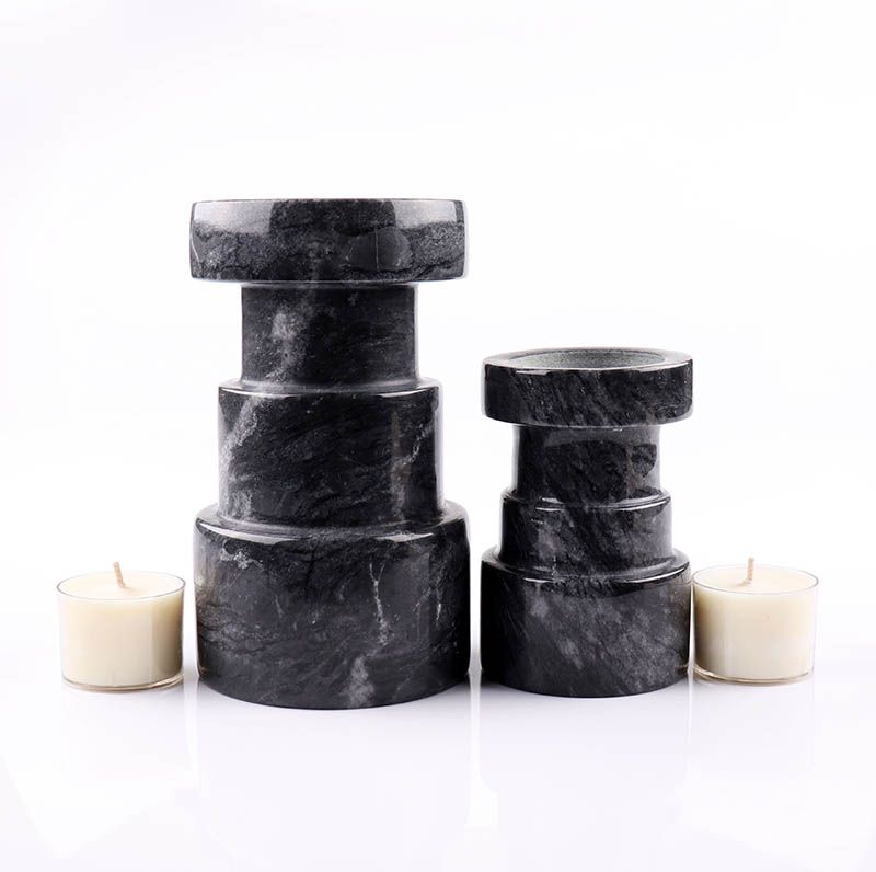 Luxury Black Marble Candle Holder Manufactory