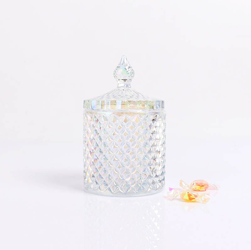 BOYE Luxury Colorful Iridescent Heat Resistant Pineapple Soy Wax Candle Glass Jars With Lid