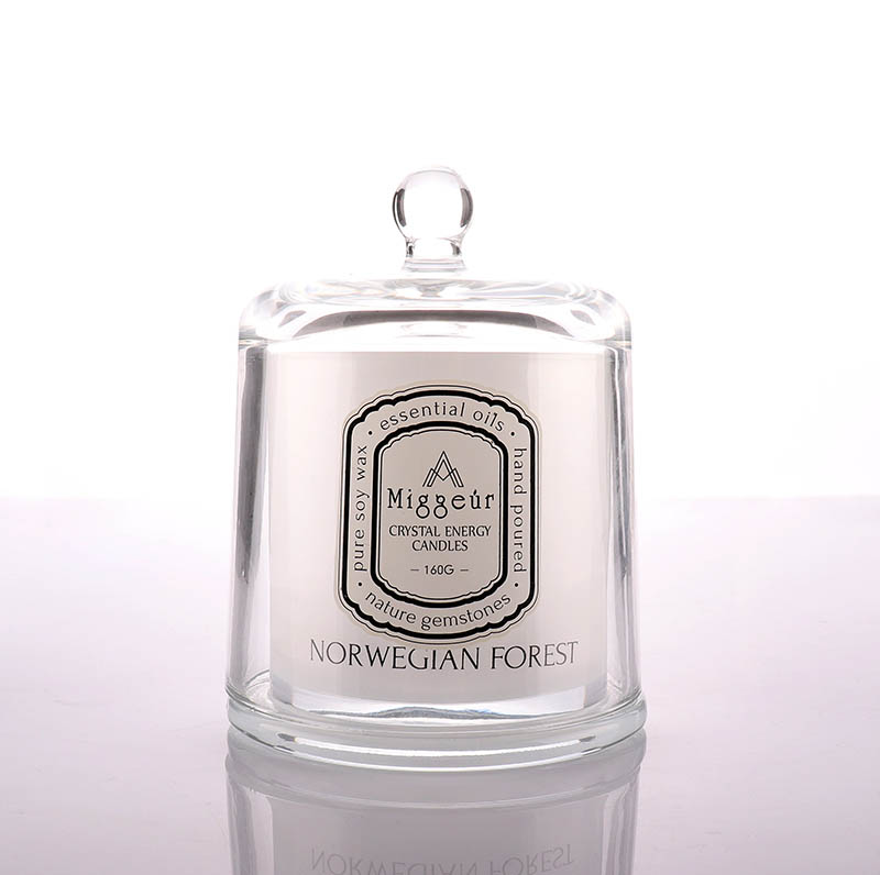 BOYE Wholesale Luxury Home Decoration 5oz Empty Candle Glass Jar With Dome Lid
