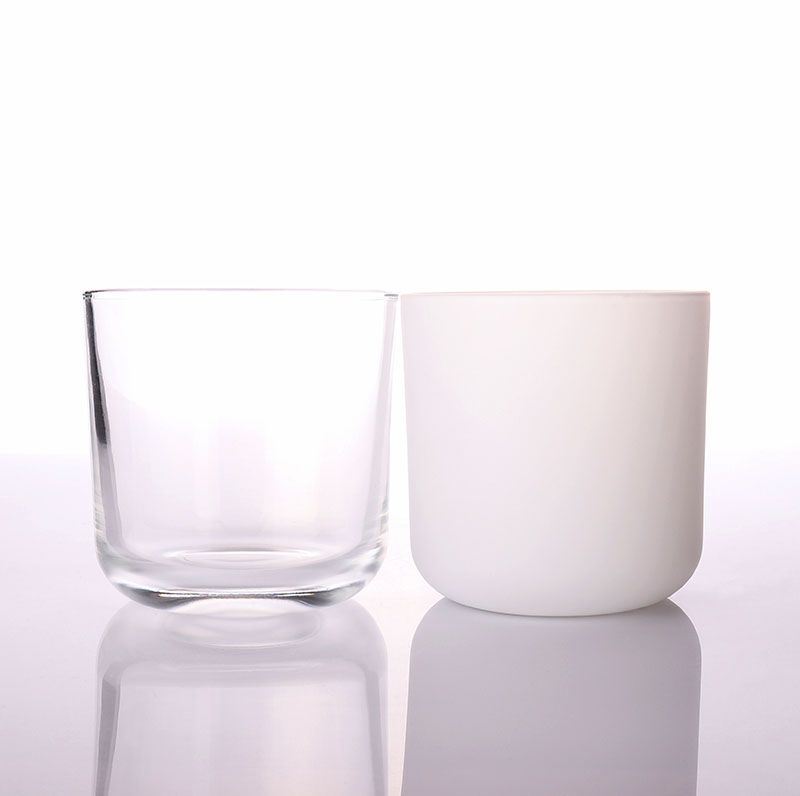 11oz Empty Matt Black Round Bottom Candle Glass Jars