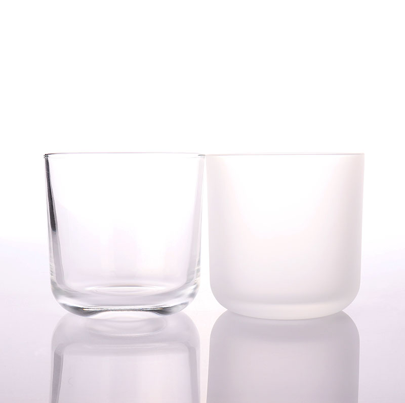 11oz Empty Matt Black Round Bottom Candle Glass Jars