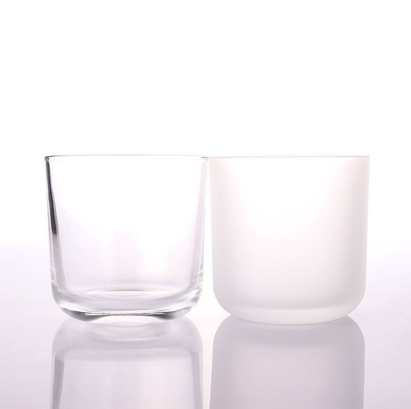 11oz Empty Matt Black Round Bottom Candle Glass Jars