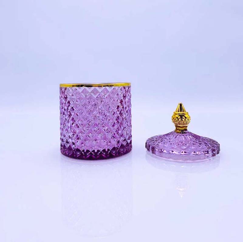 Colorful Pink Green Black White Glass Jars For Candle Making
