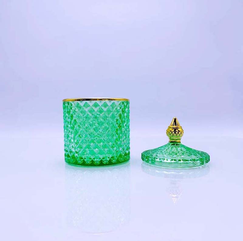 Colorful Pink Green Black White Glass Jars For Candle Making