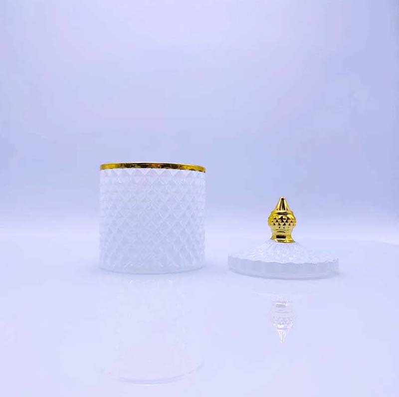 Luxury White Black Pineapple Glass Candle Jar Supplier