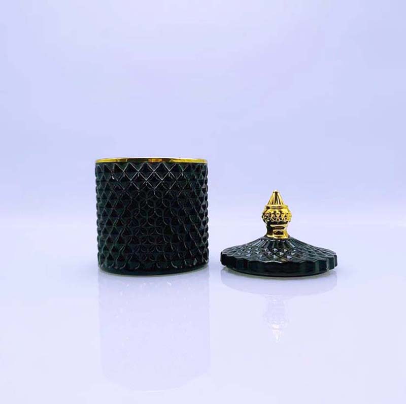 Luxury White Black Pineapple Glass Candle Jar Supplier