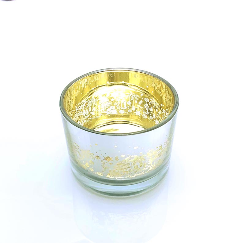 Electroplated 12oz Glass Candle Jars Supplier