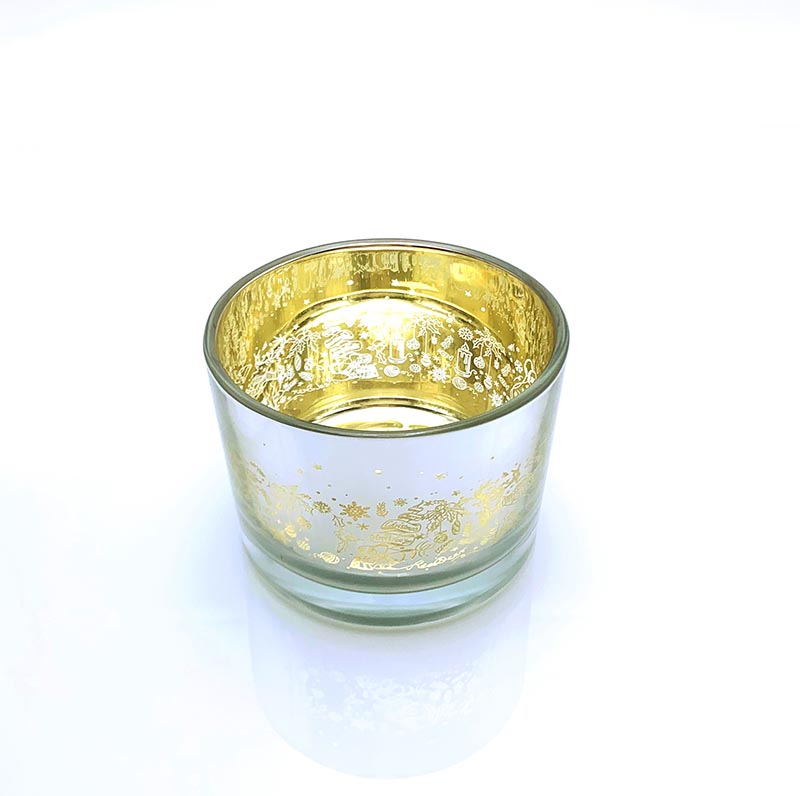 Electroplated 12oz Glass Candle Jars Supplier