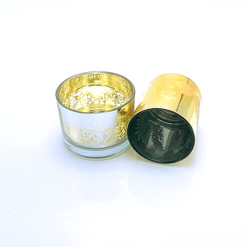 Electroplated 12oz Glass Candle Jars Supplier