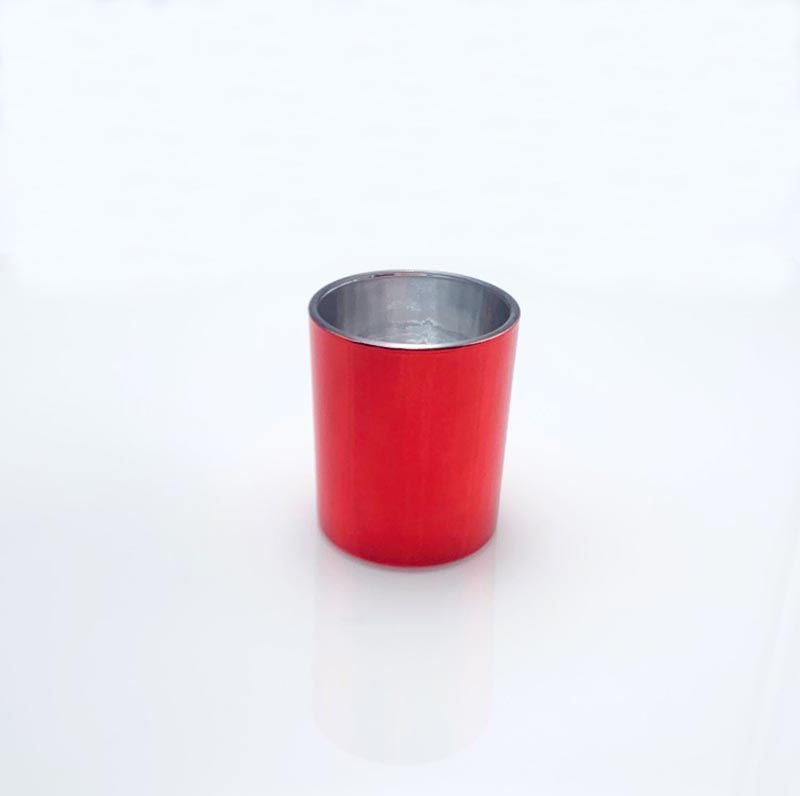Luxury Metallic Red Candle Glass Jars China Supplier