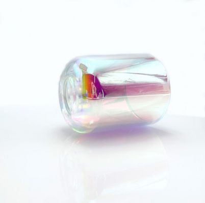 10oz Luxury Iridescent Arc Bottom Glass Candle Jar