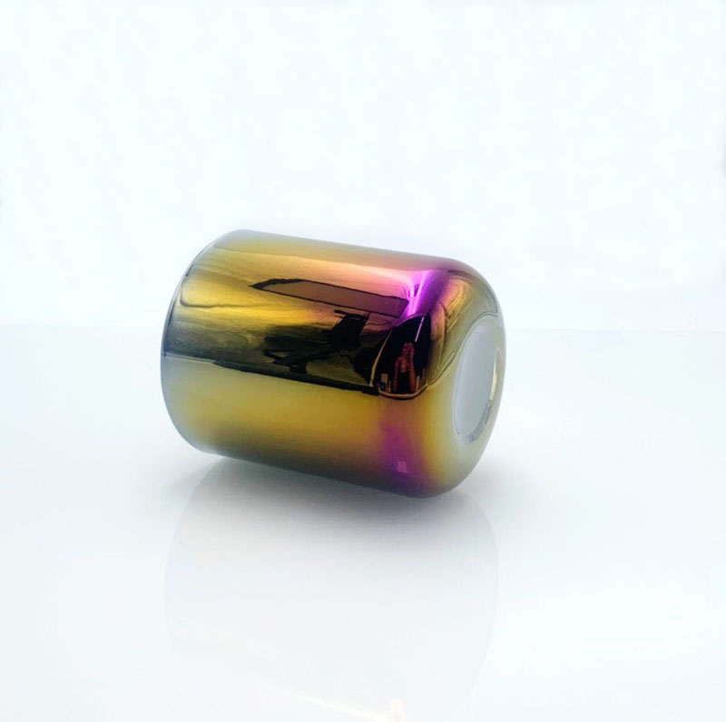 Iridescent Black Glass Jars Luxury For Candle Making