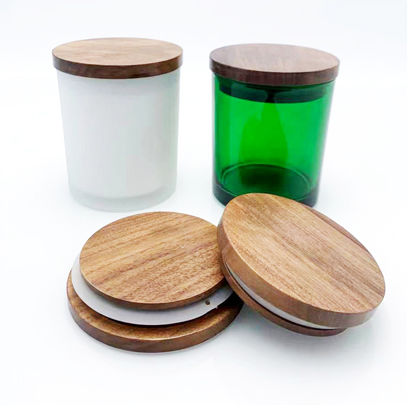 Transparent Glossy Green Candle Jar