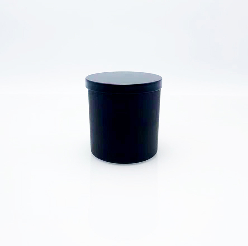 7oz Matte Black Jar With Lid