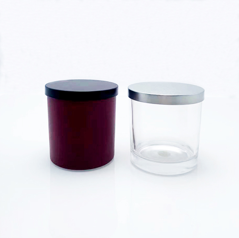 8oz Transparent Clear Candle Jar With Lid
