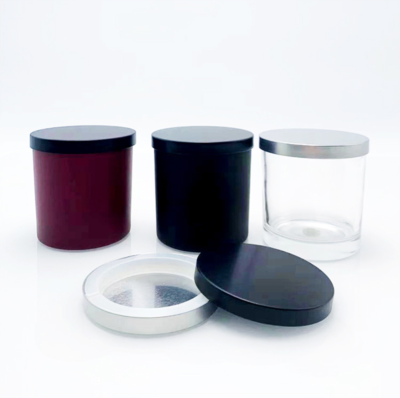 8oz Transparent Clear Candle Jar With Lid