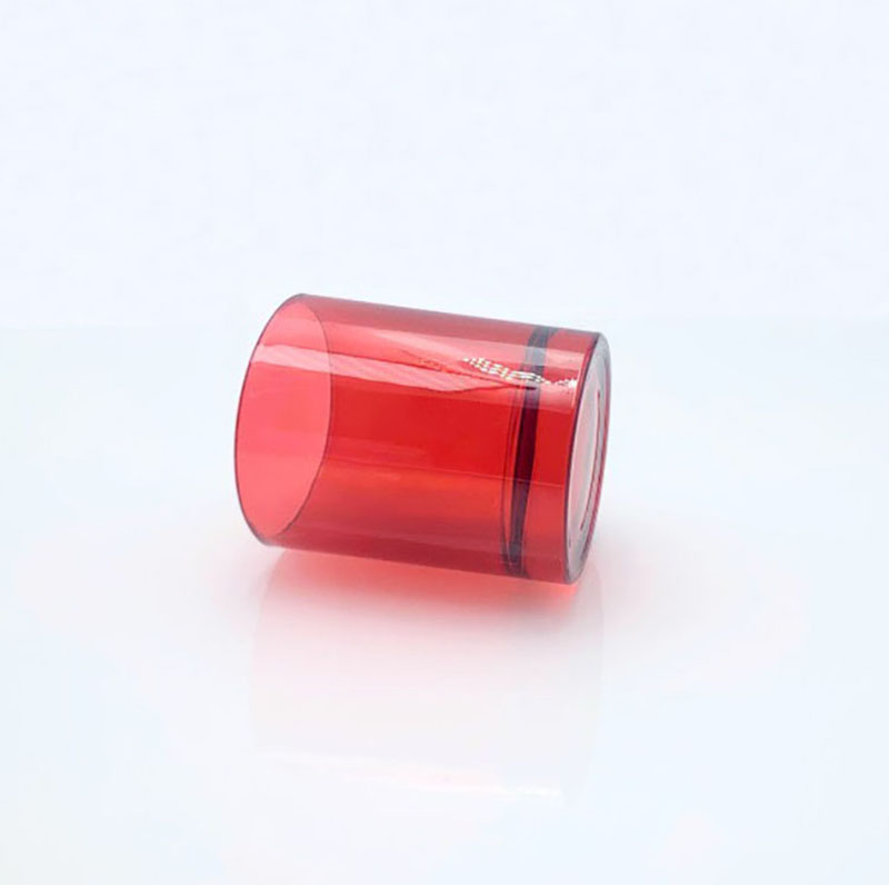 Transparent Red High Quality Scented Glass Candle Jar