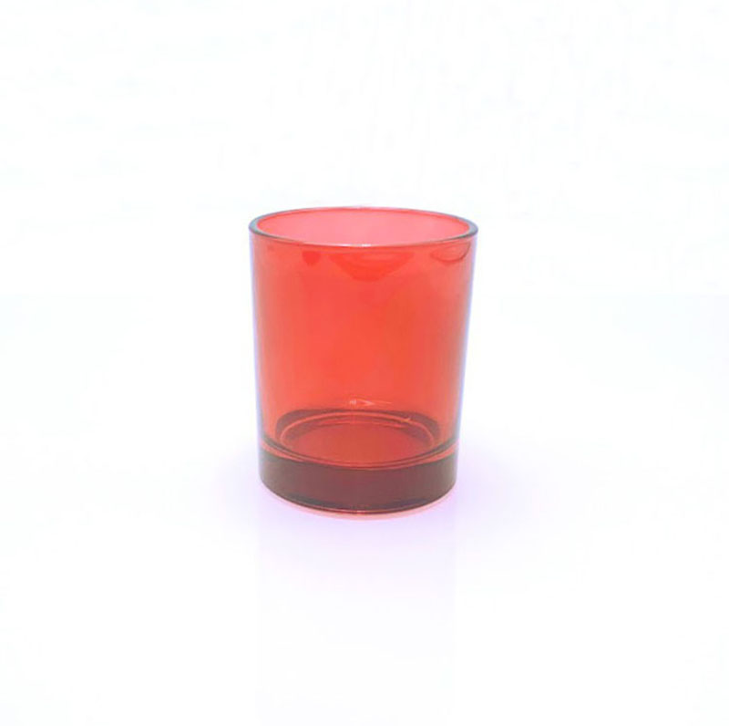 Transparent Red High Quality Scented Glass Candle Jar