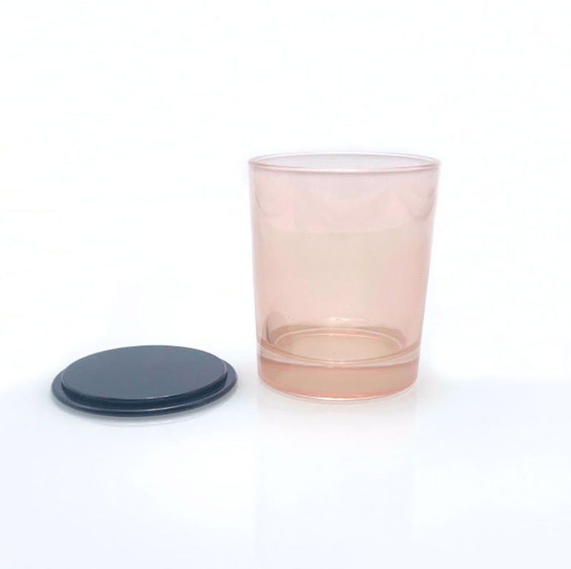 OEM Design Luxury Empty Glass Candle Jars With Lids